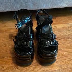 Demonias with bats on front. Velcro